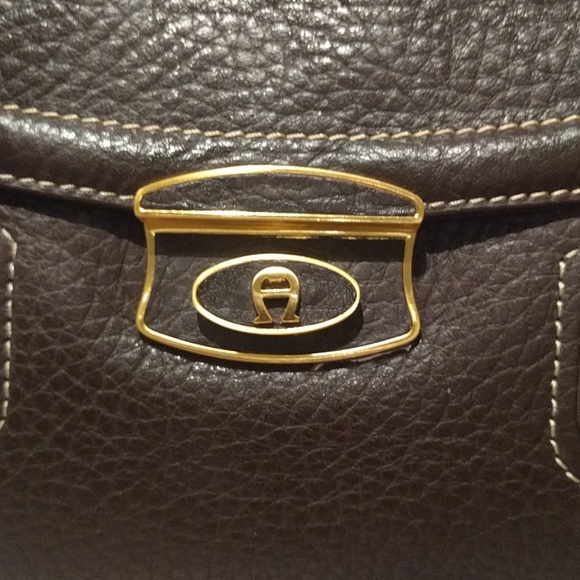 Brown Genuine leather bag by Ettenne Aigner🍀🌸🌺 - Picture 3 of 9